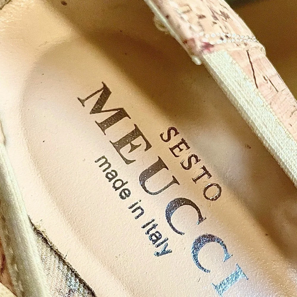 Sesto Meucci Mabyn Cork Espadrilles Wedge Shoes